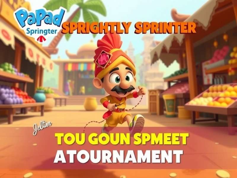Papad Sprightly Sprinter game screenshot showing character running through Indian market